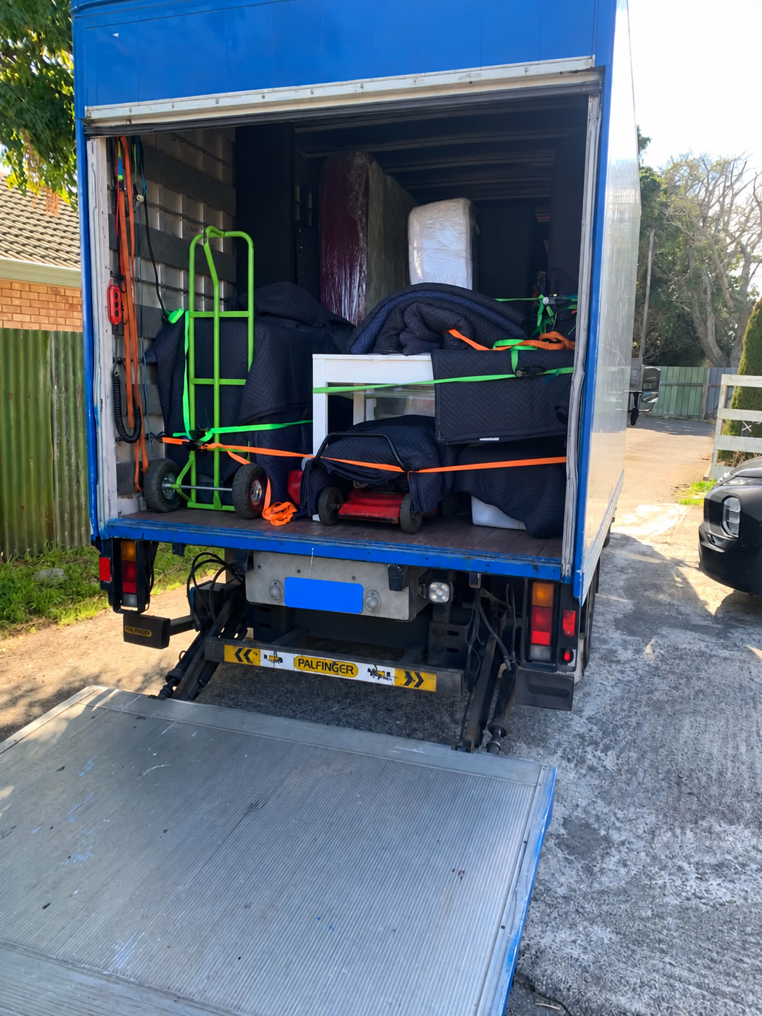 Furniture safely secured inside the Graceful Moving truck